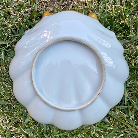 Antique Signed Hand Painted Porcelain Shell Dish - Picture 9 of 10